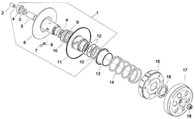 Rear pulley - clutch