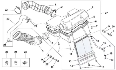 Air intake filter