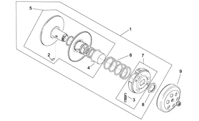 Rear pulley - clutch