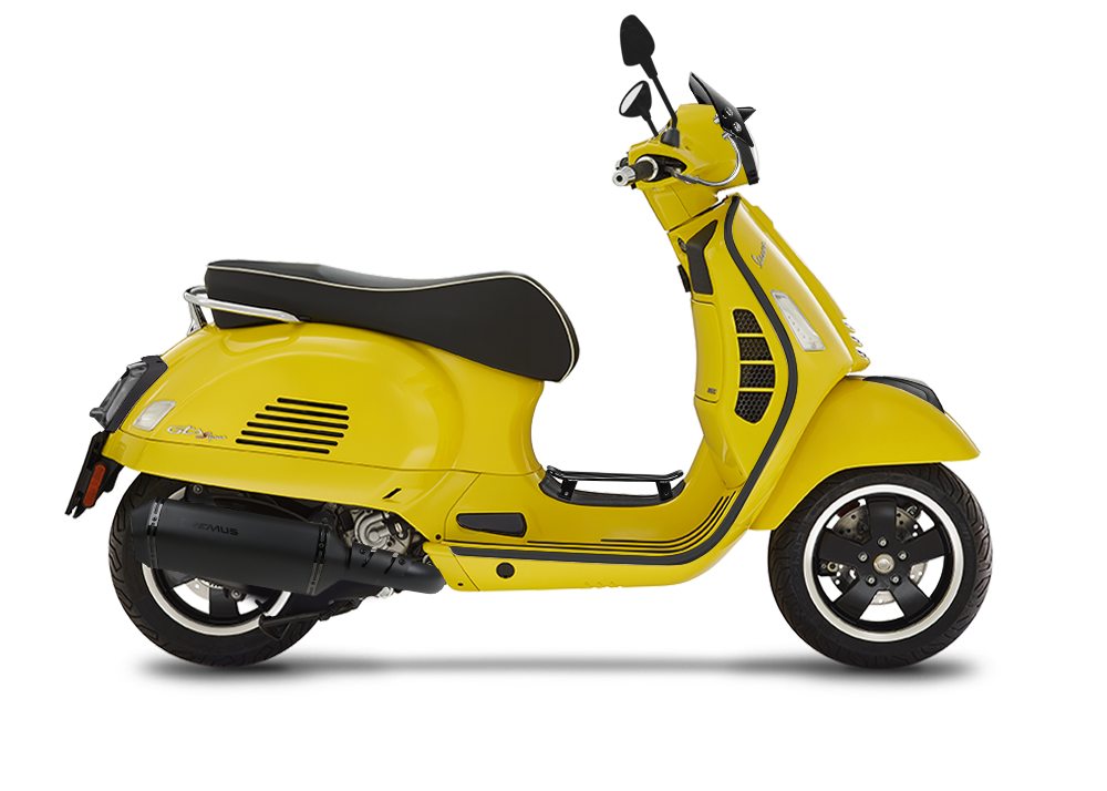 Vespa GTS HPE zwarte sierdelen en accessoires