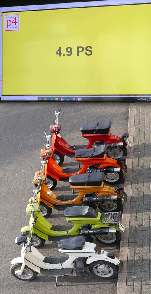 Lambretta Lui dynodagen - op de testbank
