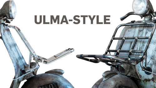Portaequipajes delantero Vespa Oldie para Vespa Wideframe y Vespa Largeframe en estilo Ulma