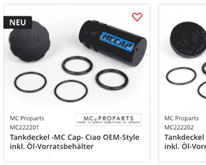 MCCAP CIAO Tankdeckel - Revolution für dein Moped von MC PROPARTS
