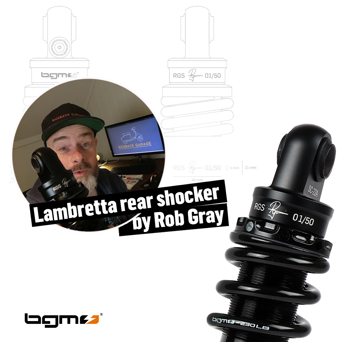 Lambretta achterschokbreker bgm PRO V3 door Rob Gray