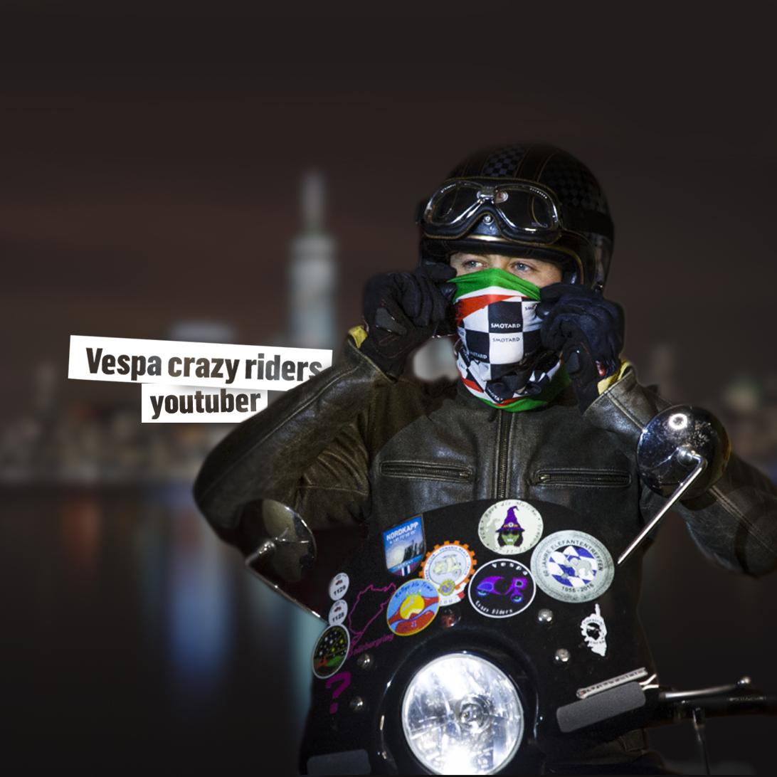 Vespa crazy riders - ein Real Scooterist aus Italien