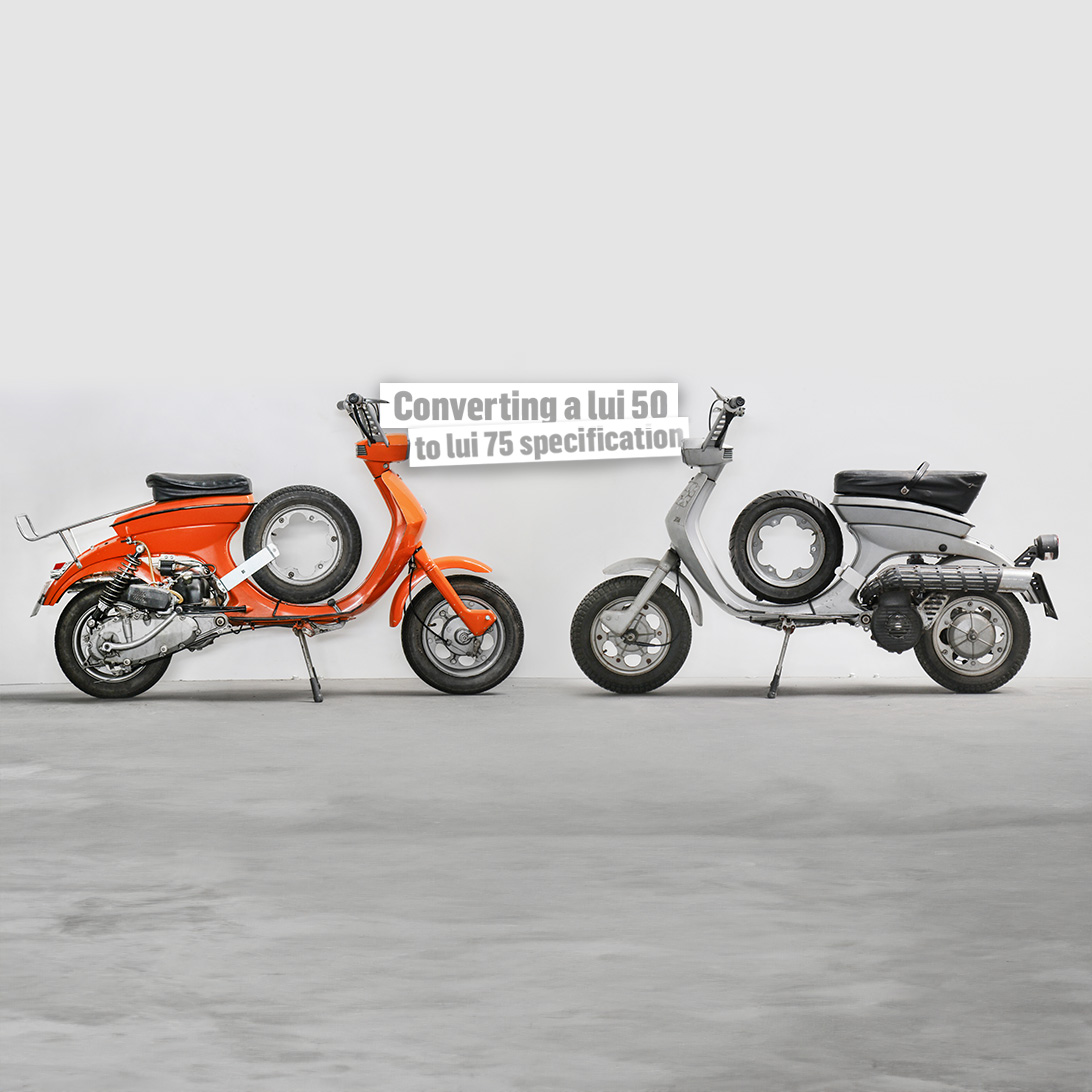 Ombouw van een Lui 50 naar een Lui 75 - specificatie - met testbanktests van Casa's 80 cc en CP's ONE05 kits