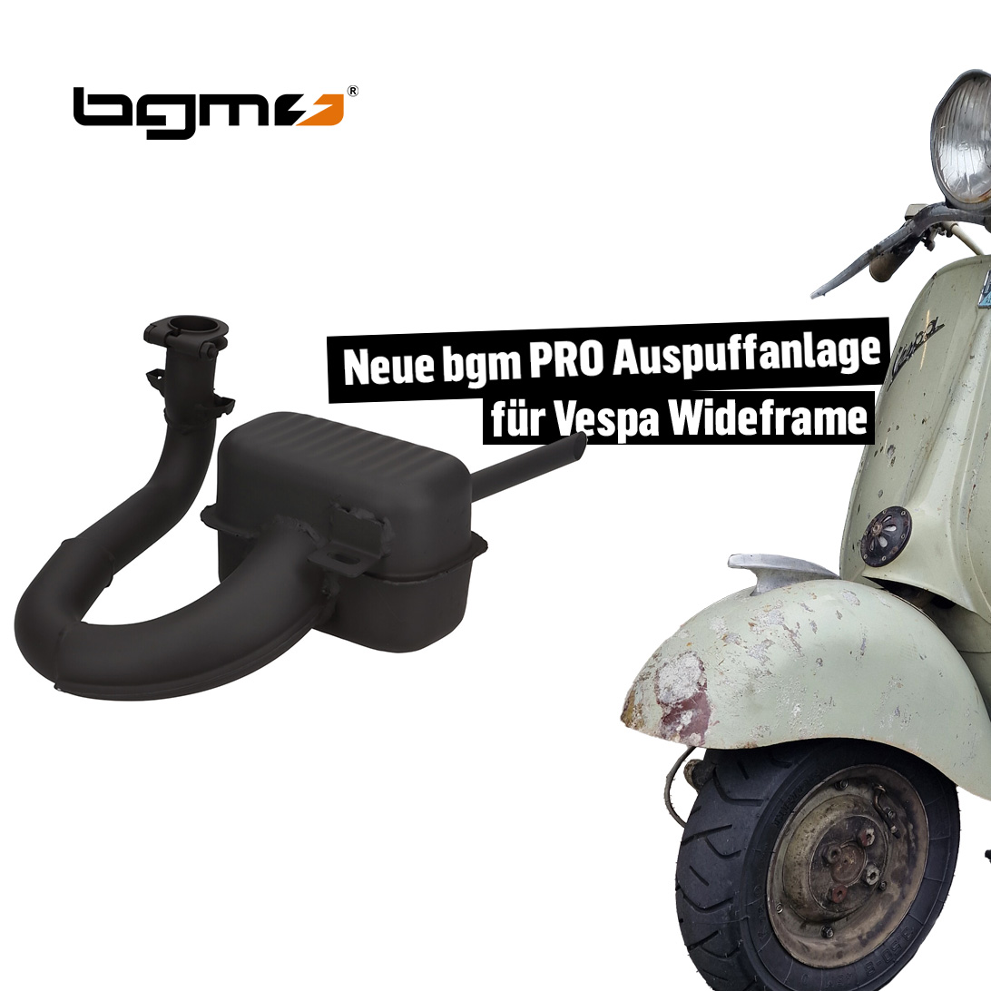 bgm PRO Touring Auspuffanlage für Vespa Wideframe