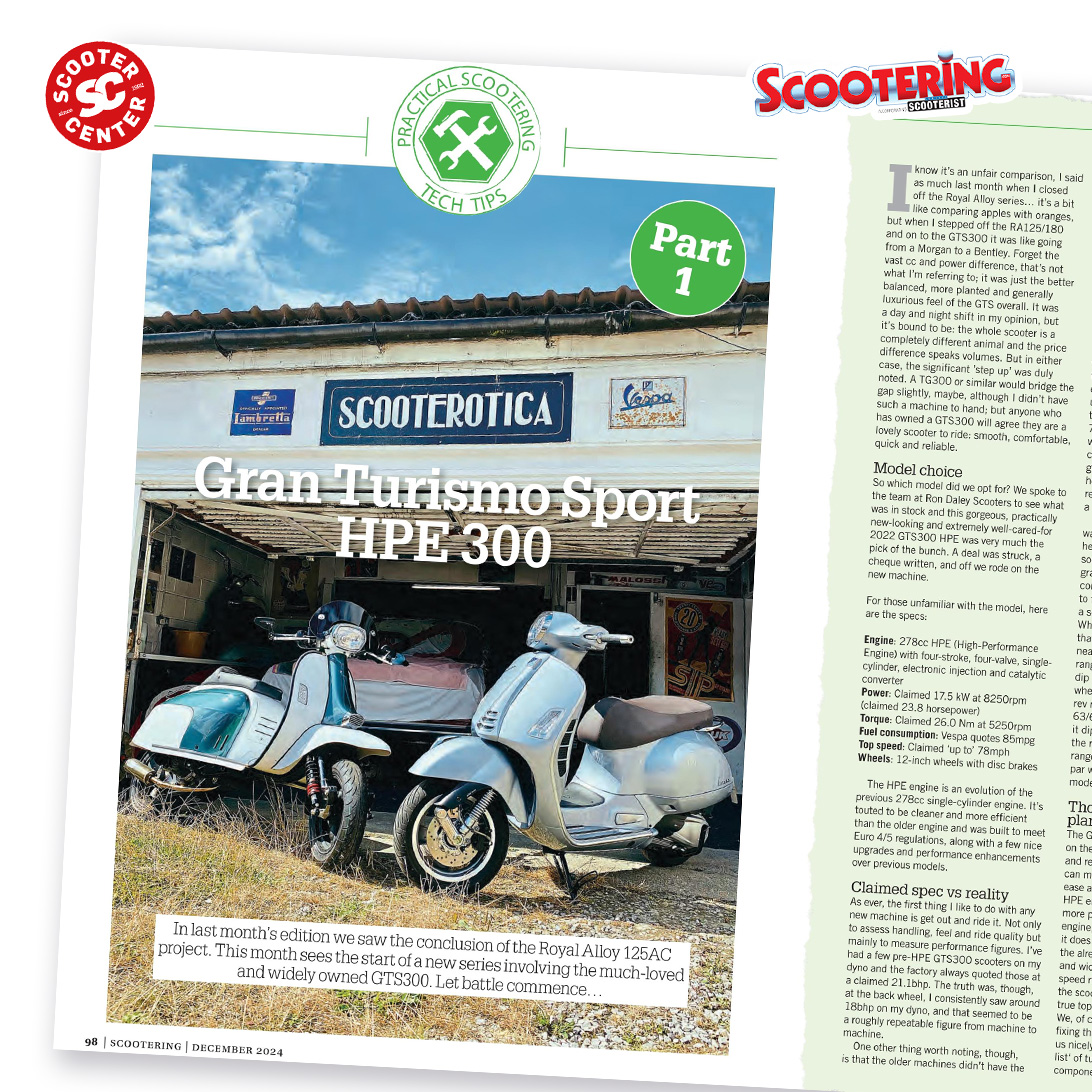 Progetto scooter: Vespa GTS