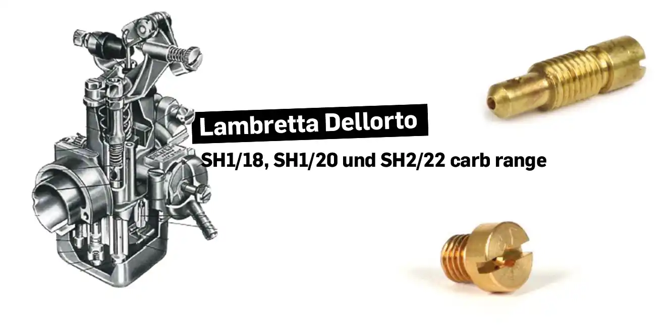 Lambretta Dellorto SH1/18, SH1/20 et SH2/22 - aperçu de la gamme de carburateurs