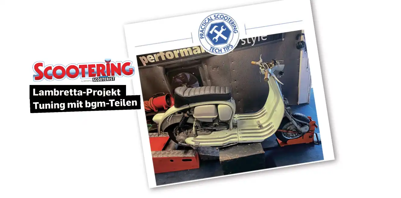 Magazine Scootering Projet Lambretta : Tuning avec des pièces bgm