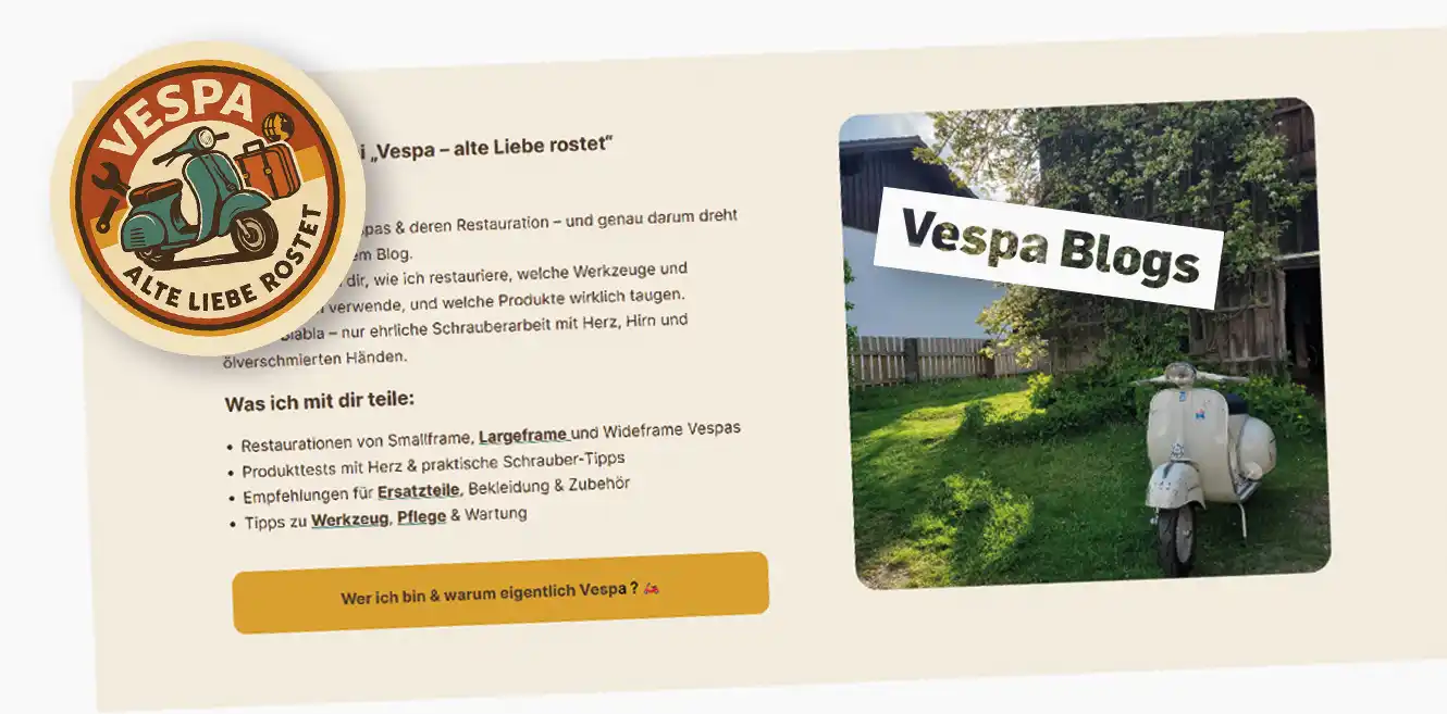 Vespa – alte Liebe rostet