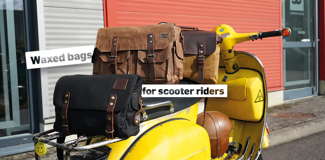 Waxed Canvas Taschen für Rollerfahrer