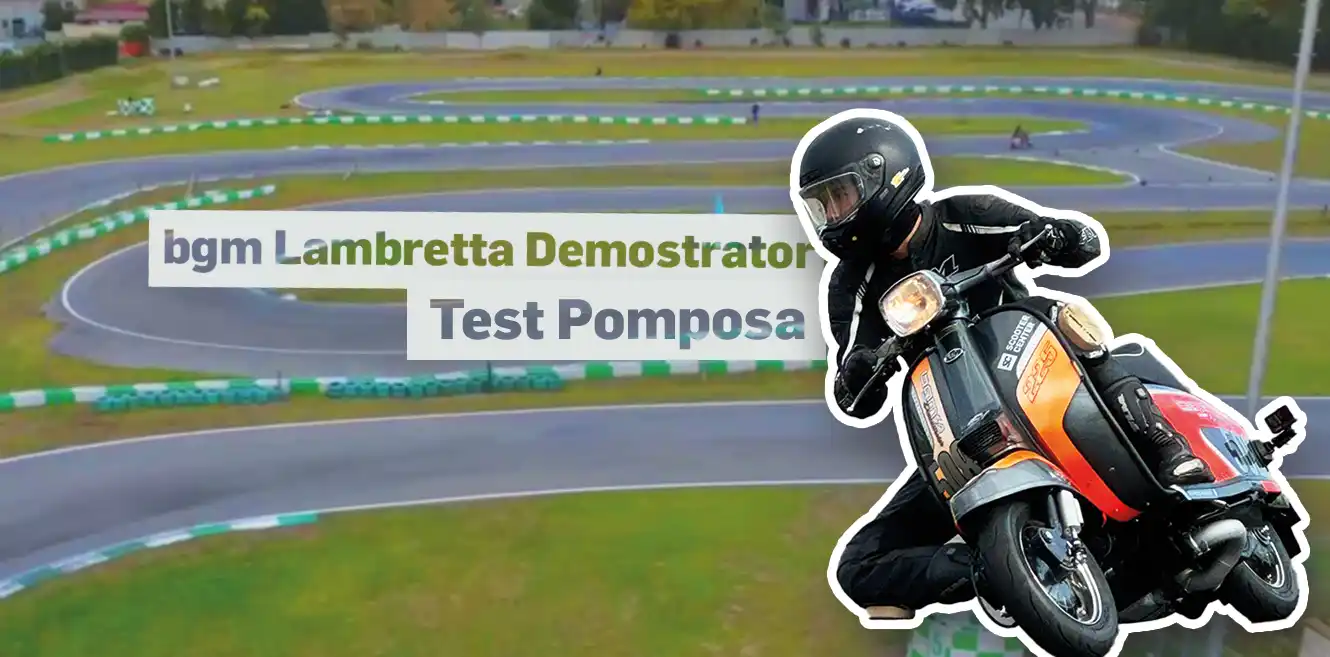 BGM Lambretta moto de pruebas en Pomposa